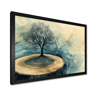 «Winter Tree On A Wood Slide Landscape - Tree of Life», art mural