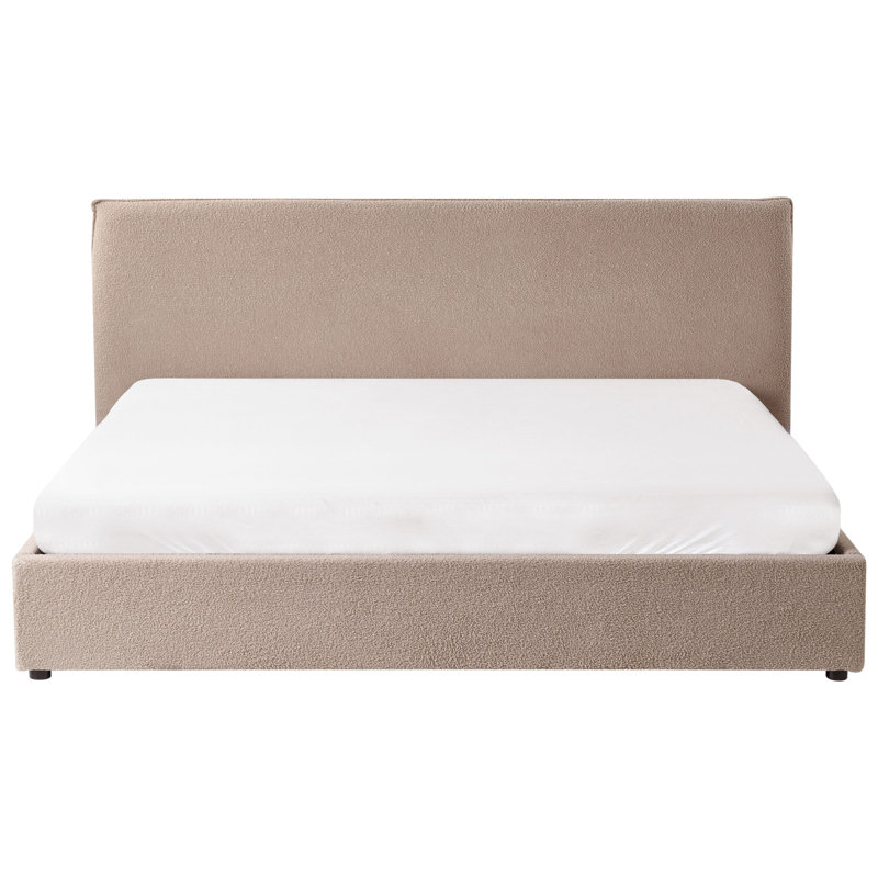 Ottoman Bed Boucle LAVAUR Taupe, Super King (6')