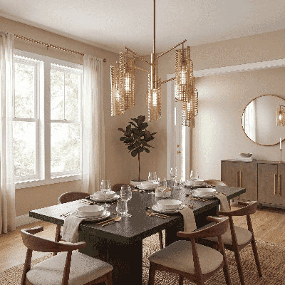 Nygaard 5-Light Chandelier in Brass