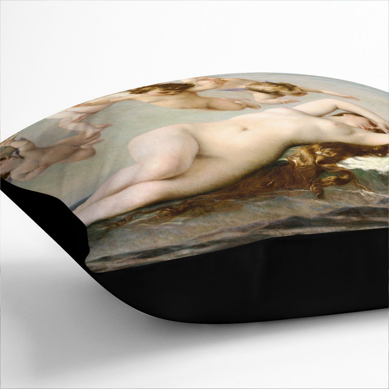 The Birth of Venus Vol.1 Scatter Cushion, Black, 55cm H x 55cm W x 20cm D