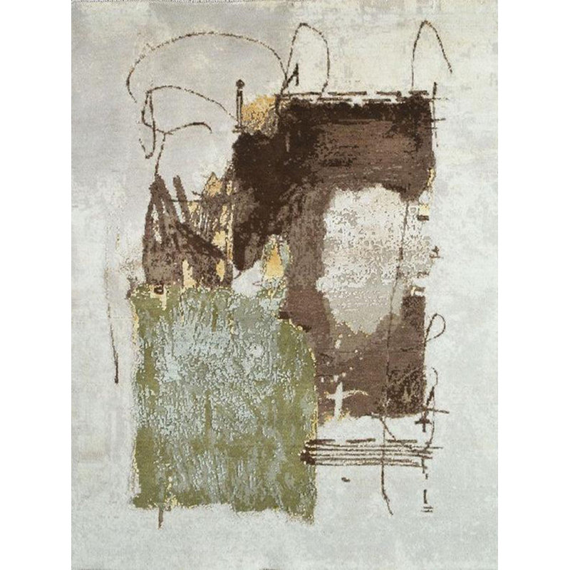Tapis à motifs abstraits et créatifs de la collection Barcelona, Tapis de couloir 3 pi 3,37 po x 9 pi 10,11 po