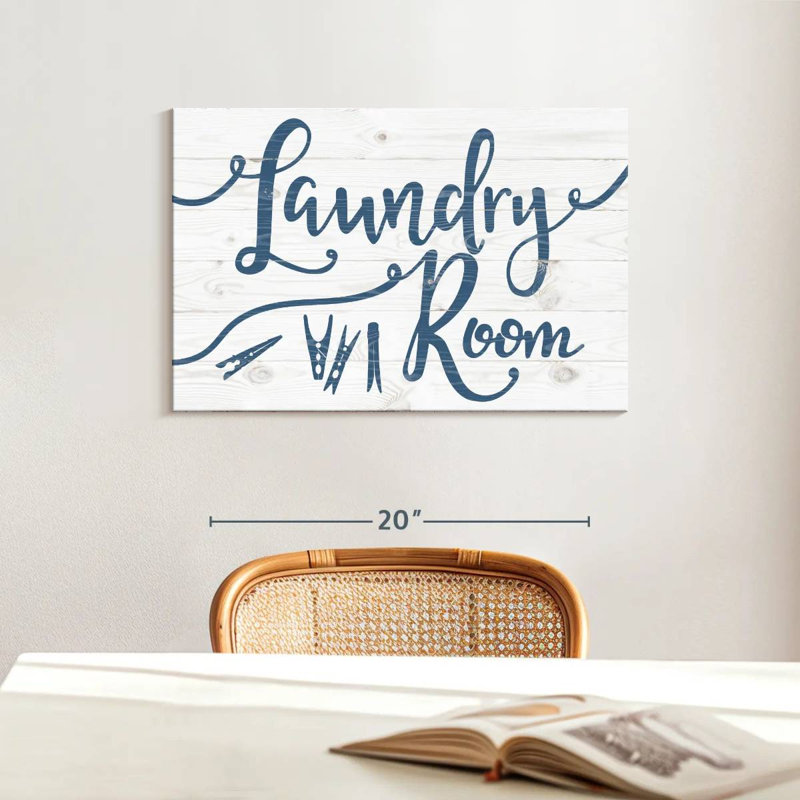 Blanchisserie, impression sur toile, H 16 po x l 24 po x P 1,25 po