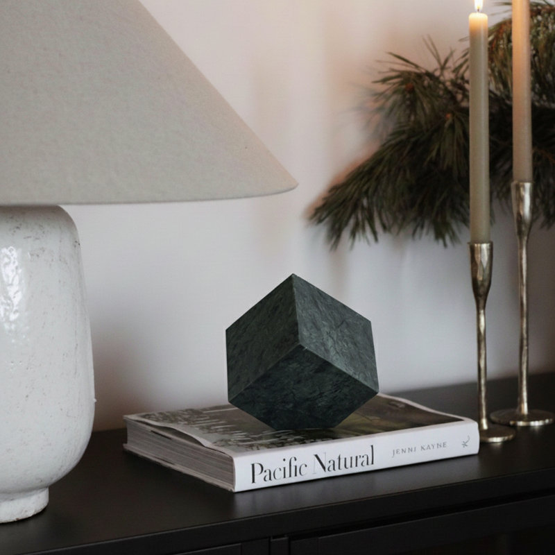 Block Marble Abstract Figurines & Sculptures, Green