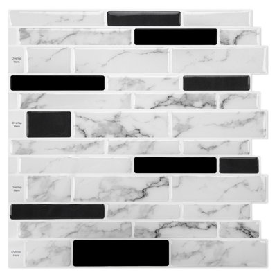 12" x 12" PVC Peel & Stick Subway Tile