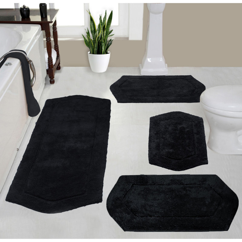 Tapis pour salle de bain Morissette, Noir
