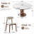 5-Piece 47.2" Round Extendable Dining Table Set