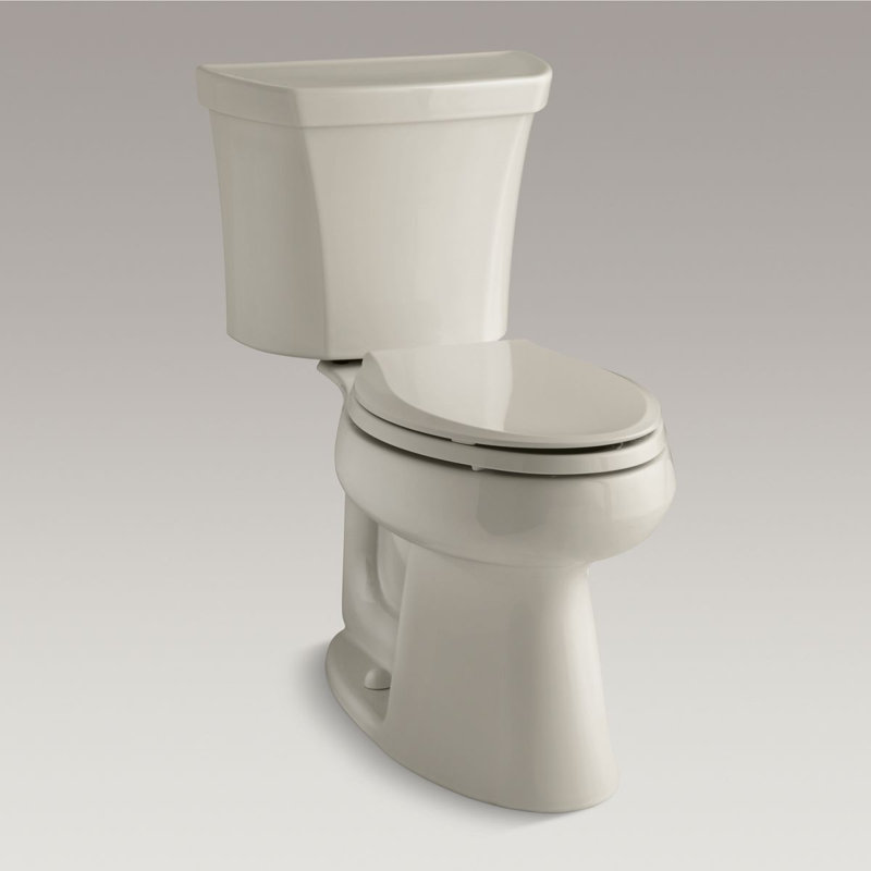 Toilette allongée deux pièces Highline, Banc de sable, Côté droit, Non