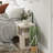 Farmhouse Geometric Wood End Table With 3-Layer Cube Design-2002034203