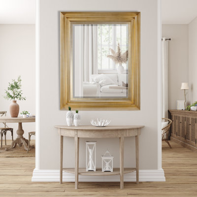 Wood Flat Wall Mirror