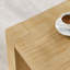 Table basse 48 po rectangulaire, panneau de fibres à densité moyenne à 2 niveaux, couleur naturelle, pour le salon / bureau | Idée de cadeau
