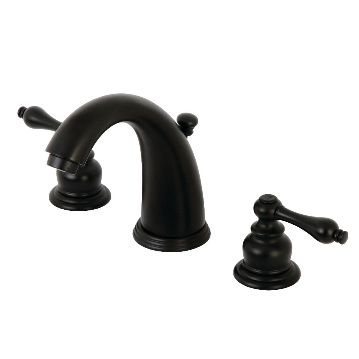 Victorian Widespread Bathroom Faucet with Drain, Matte Black