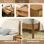 Ensemble de chambre à coucher 6 pièces en bois d'hévéa avec commode en velours côtelé Comelia, commode, miroir, 2 tables de chevet et commode