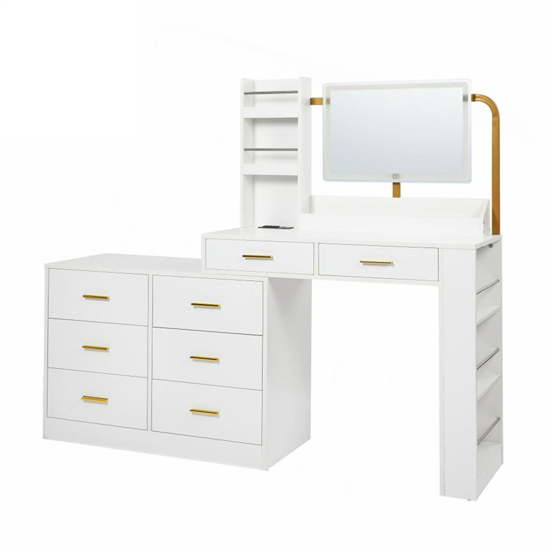 Commode moderne à 8 tiroirs pour la chambre à coucher - Vaste commode de rangement, robuste et sécuritaire