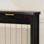 Console en bois à motif ondulé avec tiroirs-886484130