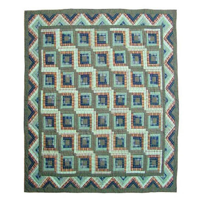 Courtepointe simple Log Cabin, Simple