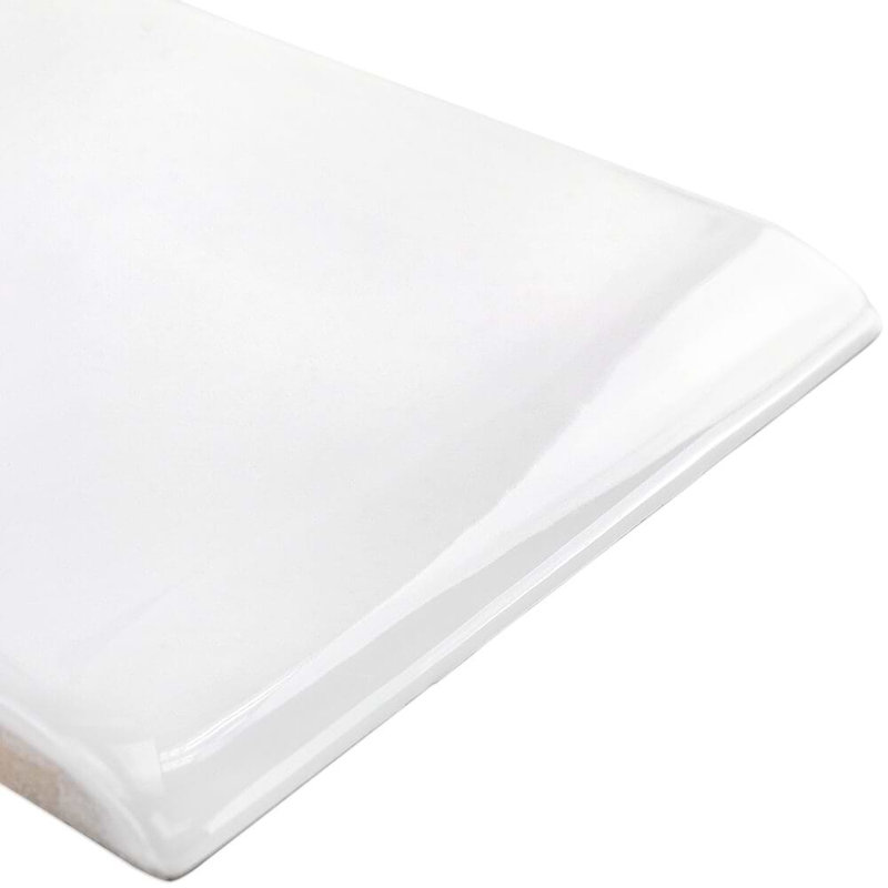 Basic White 3" Bullnose, White Polished
