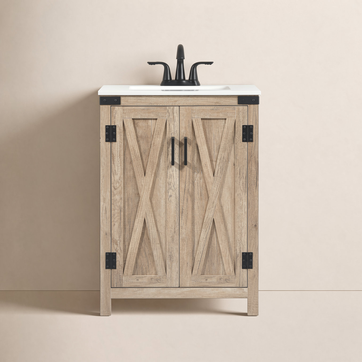 Slayton 24'' Single Bathroom Vanity, Natural Oak