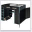 Wood Loft Bed With Desk,Wardrobe,Ample Storage Space,And RGB Light-1772189601