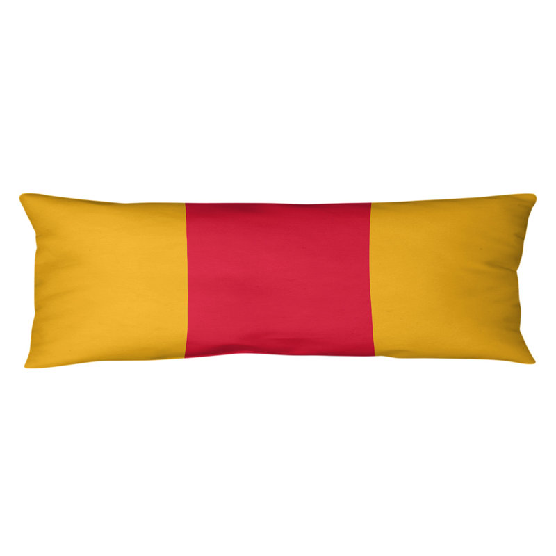 Stripes Medium Polyester/Polyfill Body Pillow, Addington Football, Gold and Red