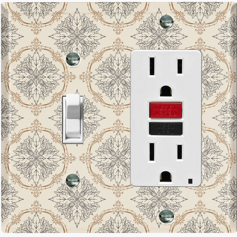 Patterned 2 - Gang Standard Combination Wall Plate