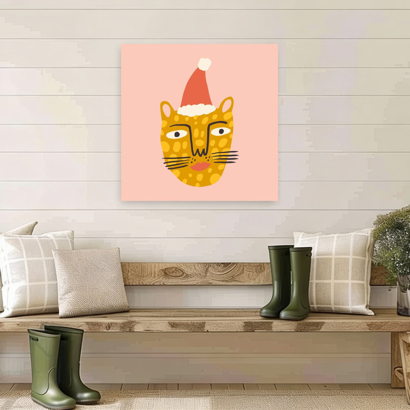 Happychristmasno33, impression d'art mural contemporain, 32" H x 32" W