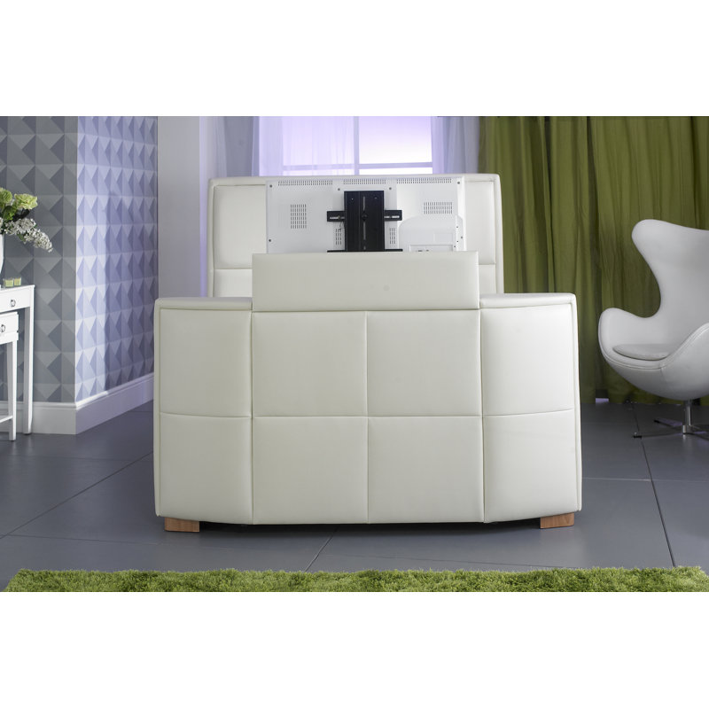 Nyah Upholstered Bed, Double (4'6), Ivory