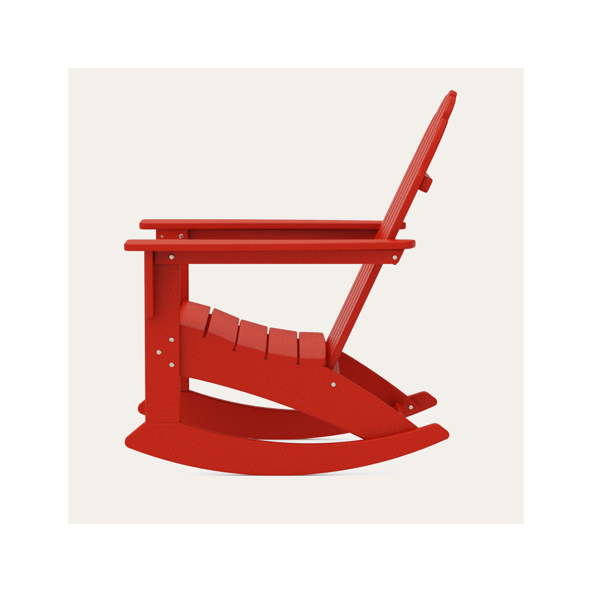 POLYWOOD Vineyard Adirondack Rocking Chair, Sunset Red