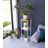 Solid Wood Pedestal End Table with Storage-89062290