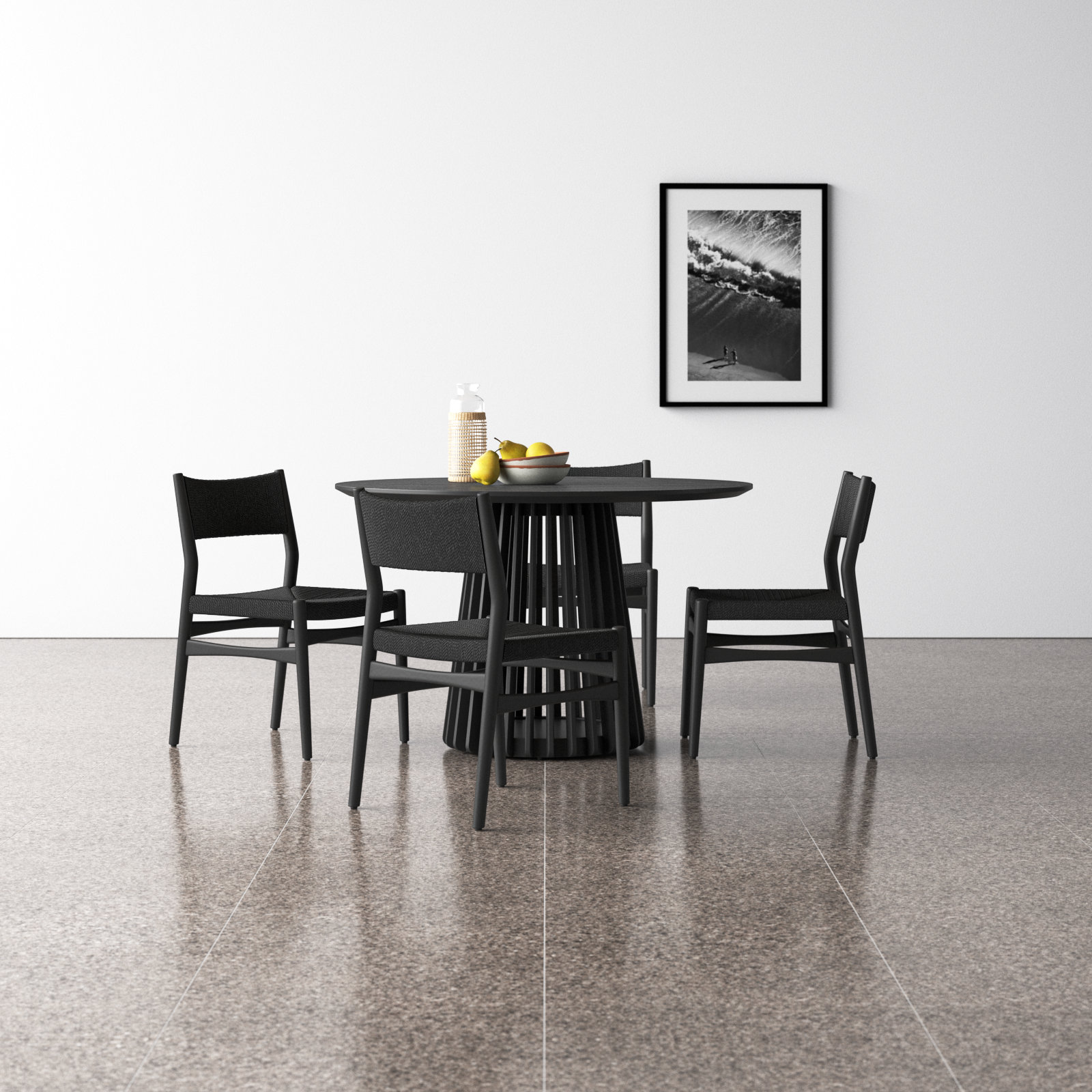 Buffolino 5 - Piece Extendable Dining Set, Black, Black, Black