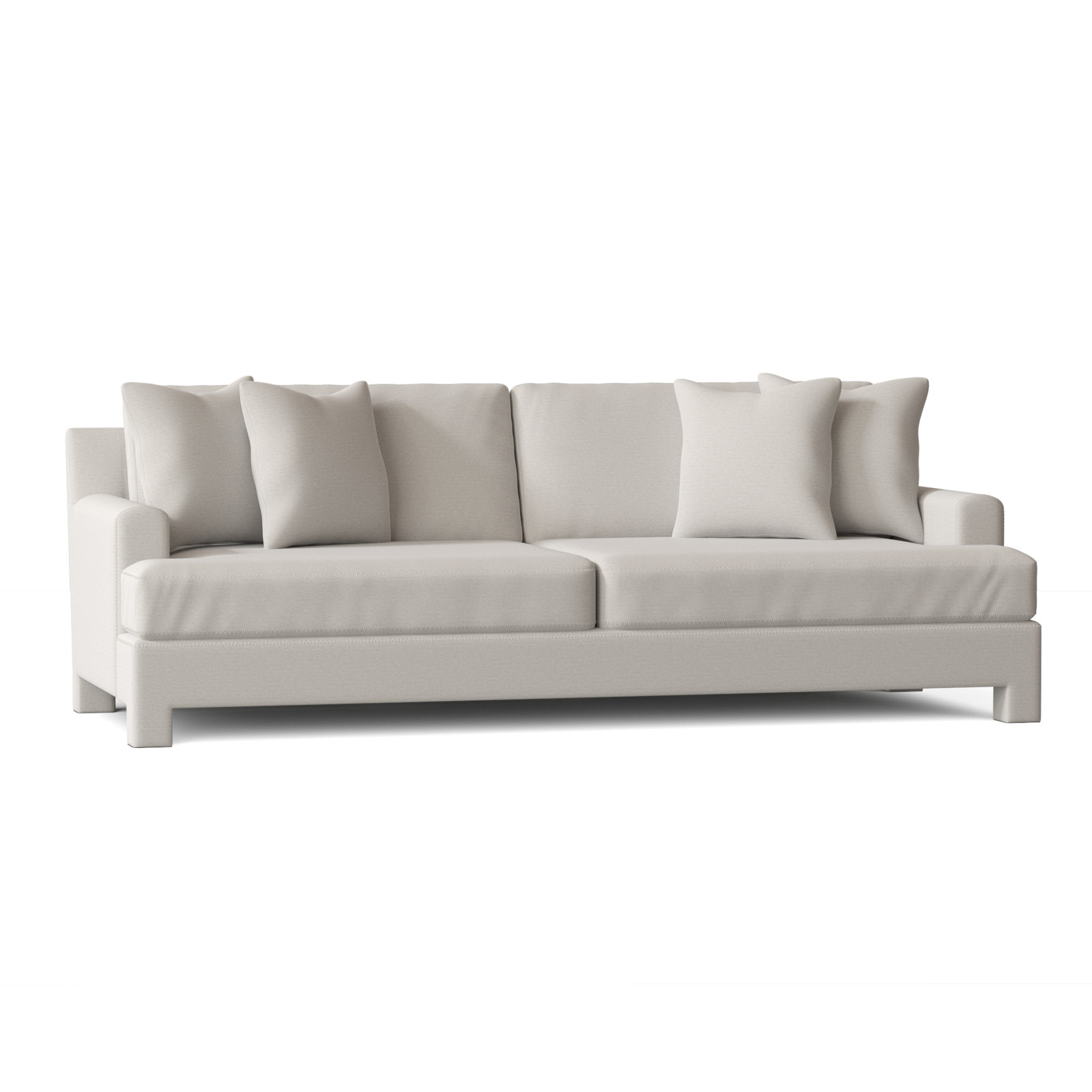 Mily Upholstered 91'' Sofa, White 5555-000