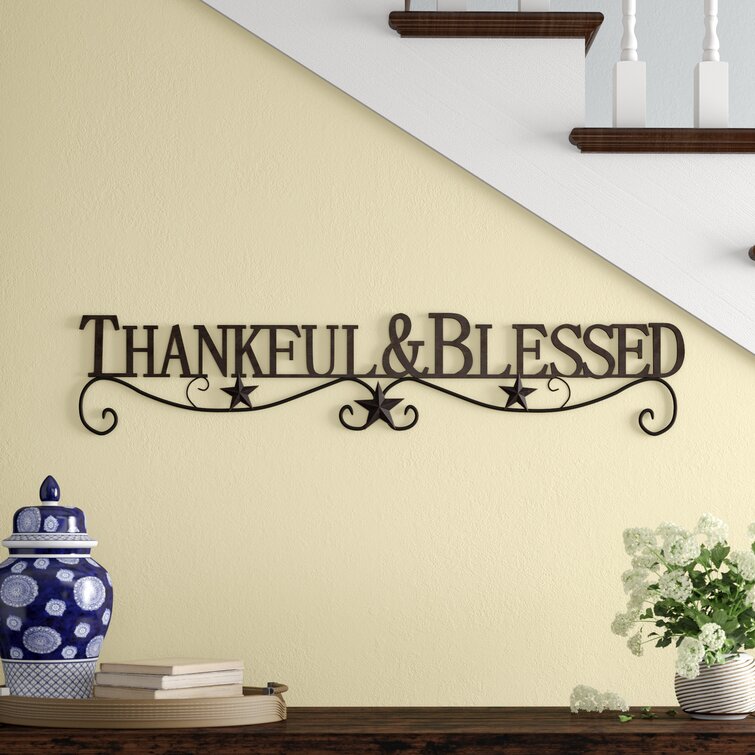 Thankful and Blessed Metal Wall Décor