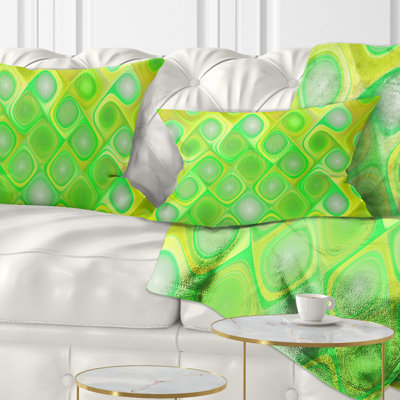 Abstract Abstract Fractal Pattern with Swirls Lumbar Pillow