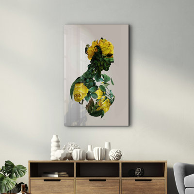 Peinture murale élégante en verre trempé 18,1 po x 28,3 po | 100% verre trempé, épaisseur: 0,16 pouce | Imprimé UV pour des couleurs éclatantes et une durabilité | Parfait pour la décoration intérieure et l'esthétique moderne