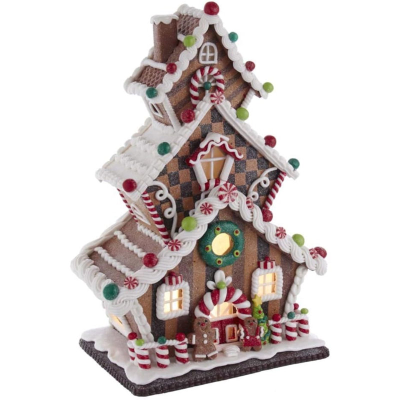 Kurt Adler 13-Inch Gingerbread Cookie 3-Layered LED House