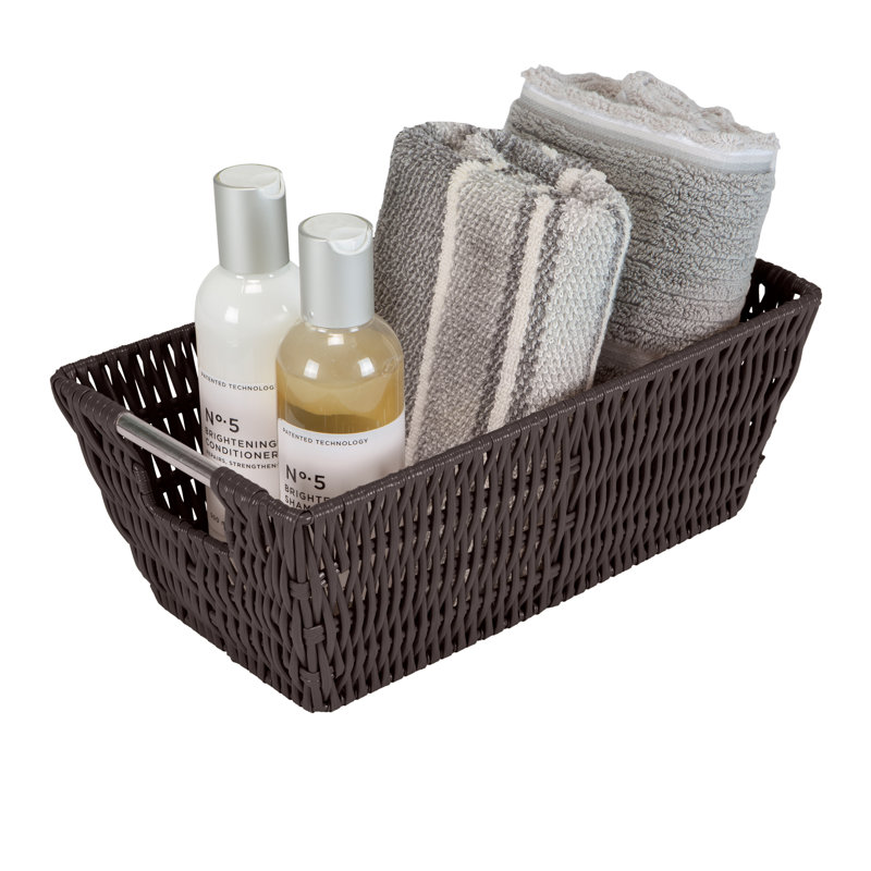 Simplify Plastic Box, 4.5" H x 6.5" W x 11.4" D, Brown