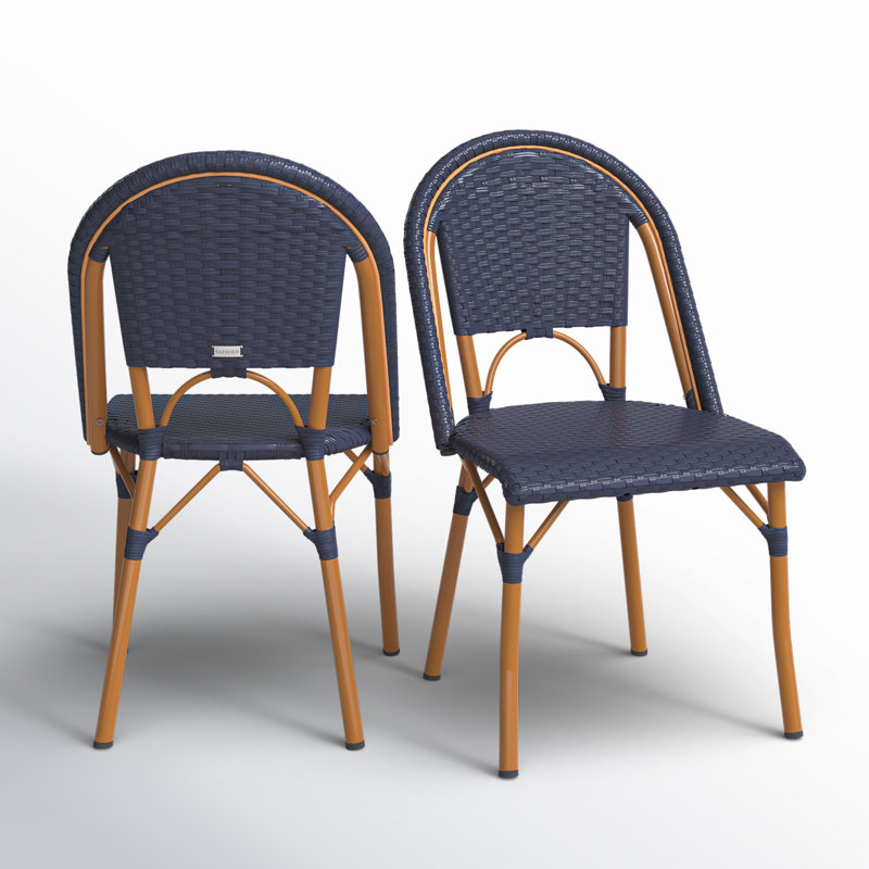 Chaise d'appoint Popplewell, Or / bleu marine