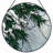 12"H Snowy Pine Stained Glass Window Panel-1869754484