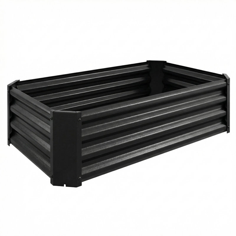 Galvanized Metal Raised Garden Bed 4x2x1ft., Rectangular Raised Flowerpot Box For Flowers, Vegetables And Herbs-rust-proof And Durable Garden Bed For Outdoor Courtyards, Yards And Balconies.