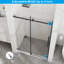 Porte de douche coulissante sans cadre l 44 à 48 po x H 72 po, verre trempé 1/4 po, noir mat