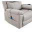 Fauteuil inclinable électrique en microfibre gris pâle polie avec fonction de levage, chauffage et massage