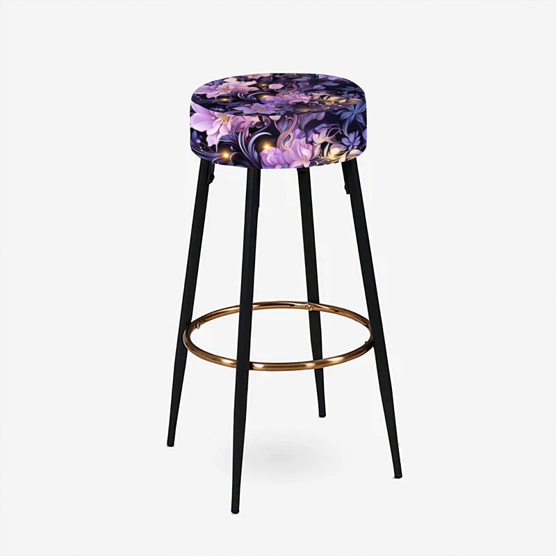 Mystic Twilight Moody Patterns - Ensemble de 2 tabourets floraux