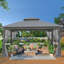 13 pi. L 11 pi. X P 11 pi. D Pavillon de jardin en acier-96070368