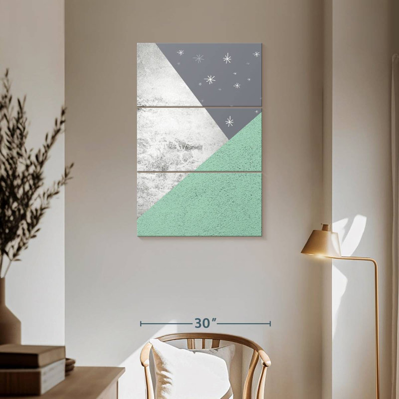 Avery Mint Green Mountains II, H 57 po x l 36 po