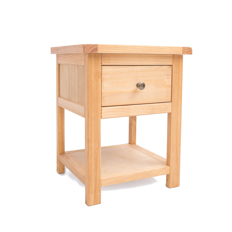 Dakoda 45cm W Plywood / Laminate Board Bedside Table, Natural
