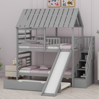 Lilith Kids Twin Over Twin Bunk Bed