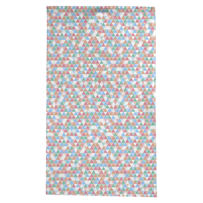 Avicia Triangle Pattern Tablecloth, Blue/Orange