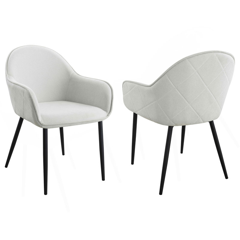 Chaise de salle à manger rembourrée Gresham, Gris