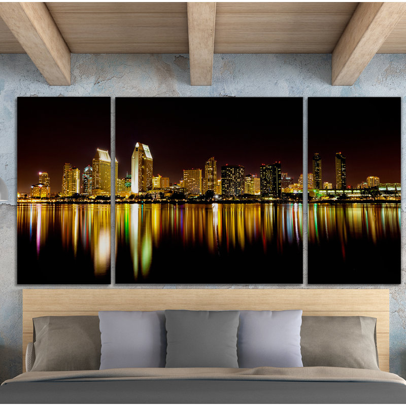 " San Diego Skyline ", 24" H x 48" W x 1.5" D