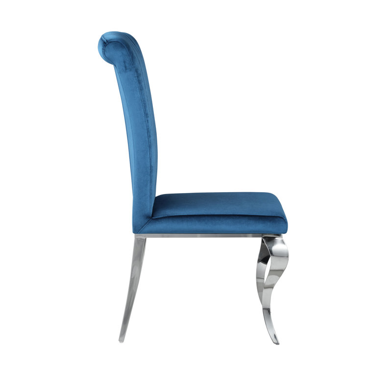 Danbury 18.25'' H Upholstered Side Chair, Teal
