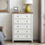 Commode 5 tiroirs beige - Organisateur de commode pour économiser de l'espace